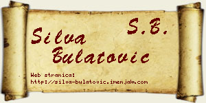 Silva Bulatović vizit kartica